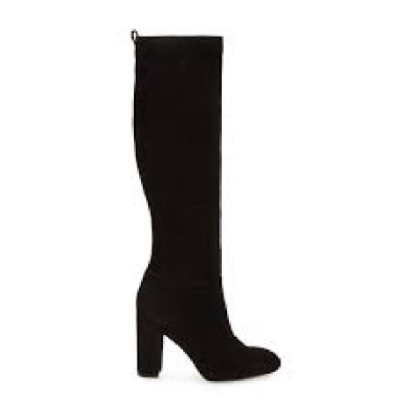 Sam Edelman Black Caprice Suede Boots Sz 8 - Picture 2 of 16